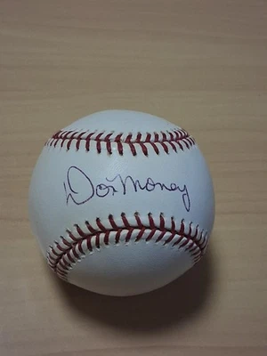 Milwaukee Brewers Infielder DON MONEY Firmado Oficial MLB Béisbol  Foto 1 de 4