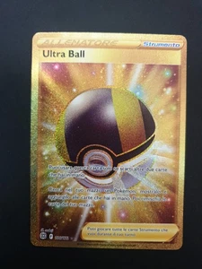ULTRA BALL 186/172 ASTRI LUCENTI GOLD CARTA POKEMON ITA RARA MINT - Foto 1 di 2