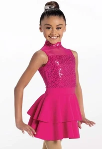 Dance Costume Weissman 13024 Small Adult Pink Jazz Sequin - Picture 1 of 3