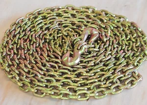 G70 Transport Chain 8mm*2.5m +Grab hooks Load Restraint Lashing 3800kg tie down - Picture 1 of 4
