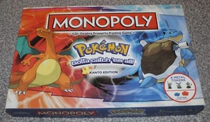 MONOPOLY POKEMON KANTO EDITION BOARD GAME 100% (EXCELLENT CONDITION)!!! - Picture 1 of 5