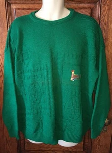 BLARNEY CASTLE Green Embroidered IRELAND Logo Celtic Design SWEATER Men's Sz XL - Picture 1 of 4