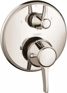 Hansgrohe Ecostat 15753831 3 Way Shower Diverter Valve Lever Trim Combo - Nickel - Picture 1 of 1