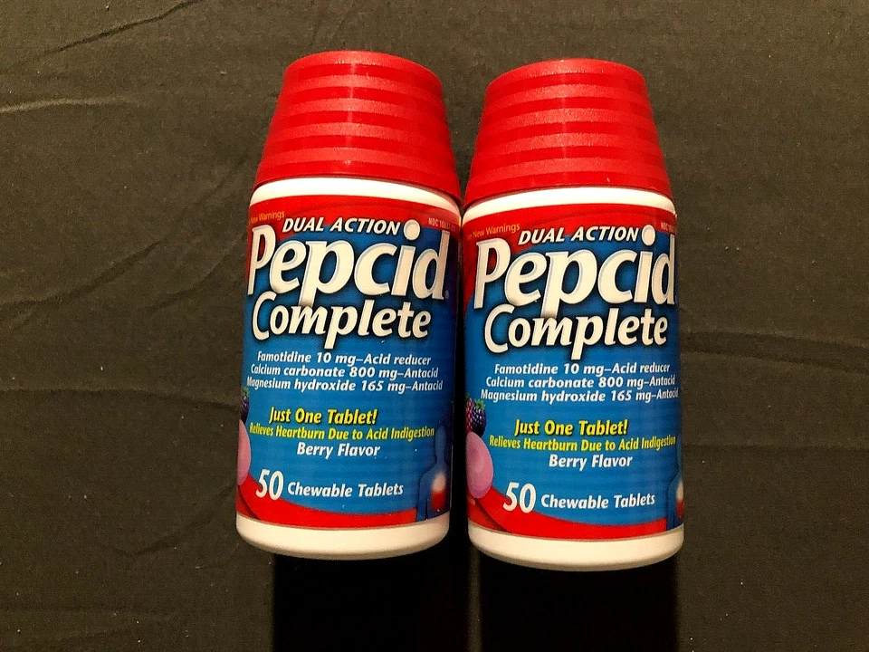 (2) Botellas Nuevas Pepcid Doble Acción Completa (Sabor Baya) Foto 1 de 1