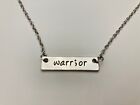 SALE SECONDS Warrior Necklace Stamped Bar Chain Semicolon Awareness 459