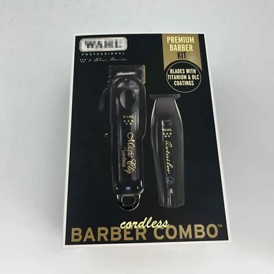 Wahl Barber Combo Black Cordless Magic Clip Clipper Detailer Trimmer 5 Star - Image 1 of 4