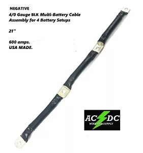 4/0 gauge BLK Multi-Battery Cable Assembly for 4 Batterys 600 Amps - Picture 1 of 1