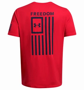 Under Armour 1370810 UA Men's NEW Freedom Flag Cotton Loose Fit Graphic T-Shirt - Picture 1 of 20