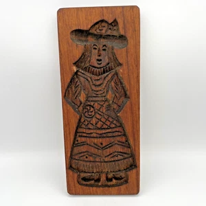 Vintage Wooden Dutch Cookie Mold Wall Hanging Speculaas Gingerbread Cookies 12" - Picture 1 of 8