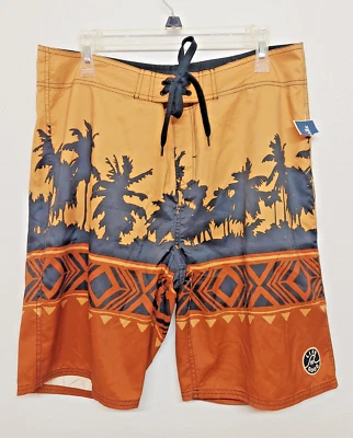 Nuevo LIFE IS GOOD Para hombres Talla 36 Palm Gráfico Natación Surf Boardshorts Natación Foto 1 de 4