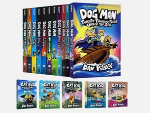 Dog Man Comics Series Collection 18 Books Set Hardcover Book Cat Kid Dogman Gift - Picture 1 of 5