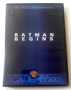 BATMAN BEGINS Rare 2005 WB FYC R1 DVD Christopher Nolan Christian Bale (EX Disc) - Picture 1 of 8