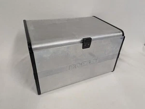 1950s USA MCM Aluminum Ware Kitchen Black Sides Kromex Bread Box Cabinet Shelf - Picture 1 of 16