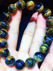 Pulsera de cristal de cuarzo pietersita natural de calidad rara de 11,3 mm Reiki Healing - Imagen 1 de 6