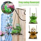 Hanging Swing Frog Flower Pot Swinging Frog Plant Pot Yard For Windowsill Y1T4