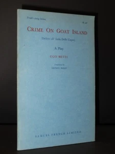 UGO BETTI Crime on Goat Island 1960 1st French's Acting Edition/Play - Foto 1 di 6