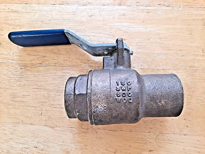 1-1/4" Nibco Solder End Ball Valve Bronze 600 PSI USA FREE SHIPPING - Image 1 of 4