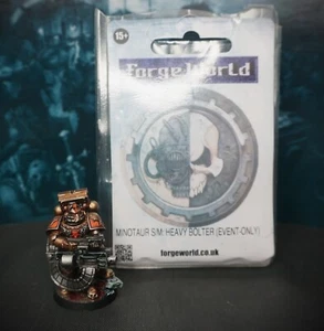 Minotaur Space Marine: Heavy Bolter painted Warhammer 40k rare Primaris Heresy - Picture 1 of 4