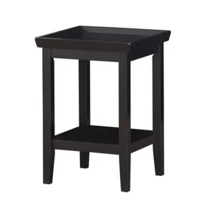 Convenience Concepts End N' Side Tables 26"Hx18"Wx18"D Square Wood W/ Shelve - Picture 1 of 7