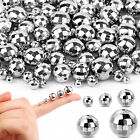 350 Pcs Disco Ball Beads Silver Reflective Mirrorball Charms Round Silver Mirror