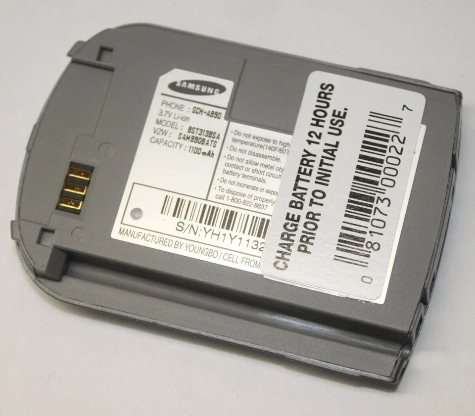 Batería de repuesto de iones de litio Samsung BST313BSA genuina 3.7V 1100mAh para SCH-A890 Foto 1 de 1