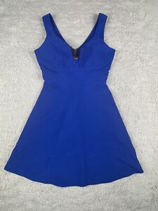 Honey & Rosie Dress Women's Size Small Royal Blue Padded Bodice Zipper Stretch