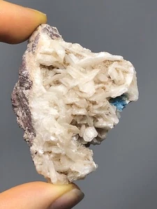 Cavansita + Heulandita Blanca Espécimen India Cristal Azul Reiki Curación 1.0oz N43 - Imagen 1 de 11