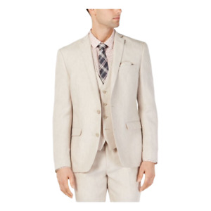 Bar III Mens Single Breasted, Slim Fit Suit Separate Blazer Jacket (Tan, 42L)