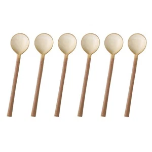 Pack of 6 Ceramic Coffee Spoon Retro Small Porcelain Spoon Mini Teaspoons For... - Picture 1 of 6