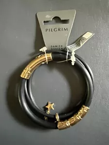 Bracciale Pendente Nuovo con Etichette Pellegrino Design Danese Stelle Look Rame Nero - Foto 1 di 5