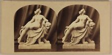 Photo La Sculpture Ariadne And The Panther c1860 Photo Stereo Albumin