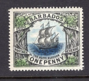Barbados 1906 Tercentenary Ship Single Mint #109 - Bild 1 von 1