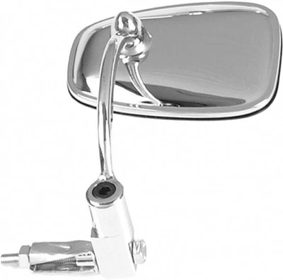 Specchietto Bar End Cromato Destro O Sinistro Da Manubrio Universale - Immagine 1 di 4