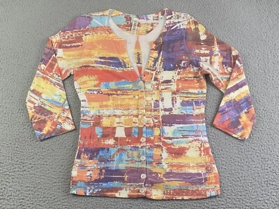 Suéter CUBISM Mujer Talla Pequeña Abstracto Bohemio Streetwear Estilo Cárdigan EXCELENTE Foto 1 de 4