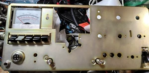 Kenwood TS-520 front panel with switches, meter - Zdjęcie 1 z 2