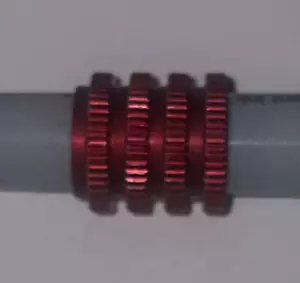 Vintage Trinity RC Team Associated Threaded Shock Collars B4 Red part TMF1121 - Picture 1 of 6