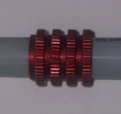 Vintage Trinity RC Team Associated Losi XXX Threaded Shock Collars Red TMF1121 - Image 1 of 4