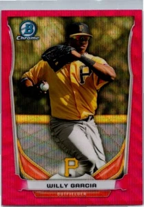 2014 Bowman Chrome #BCP9 Willy Garcia Prospects Pink Wave Refractors #/65 #/25 - Picture 1 of 2
