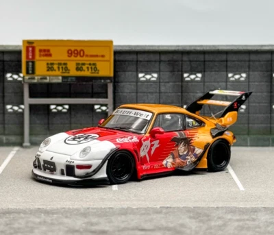 SW 1:64 Red Dragon Ball RWB 993 911 Racing Sports Model Diecast Metal Car - Изображение 1 из 4