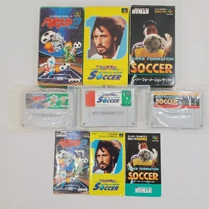 Nintendo Super Famicom SFC Lote de 3 Todos los Juegos de Balón de Fútbol NTSC-J Probados - Imagen 1 de 9
