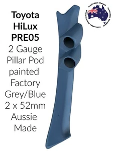 2 Gauge Pillar pod suit Pre 05 Toyota HiLux Painted Factory Grey 52mm Aussie - Picture 1 of 2