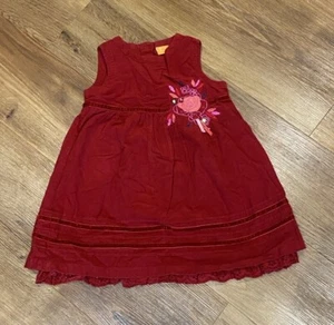 Girl’s Mini Mode Red Cord Dress, Age 2-3. Good Condition. - Picture 1 of 6