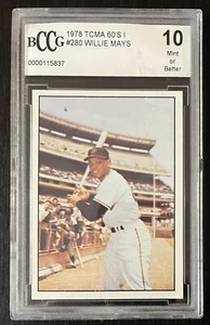 Willie Mays 1978 TCMA de los años 60 #280 calificado Beckett BCCG ¡COMO NUEVO 10! - Imagen 1 de 2