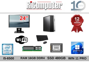 Postazione PC i5-6500 RAM 16GB SSD 480GB Monitor 24" Tastiera Mouse Win11 Pro - Foto 1 di 2