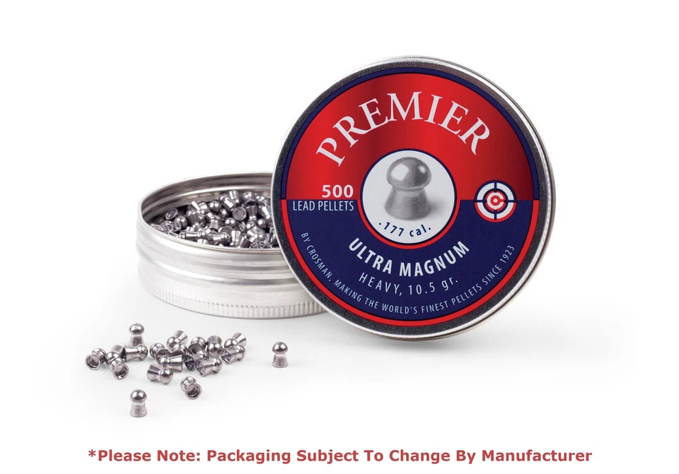 Куполообразные гранулы Crosman калибра .177 Premier Ultra Magnum — 500 штук — LUM77 - Изображение 1 из 1