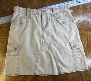 Ralph Lauren Polo Jeans 100% Cotton Cargo Skirt Pockets Vintage 4 30”x18” - Picture 1 of 7