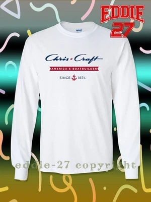 Nueva Camiseta Chris Craft Boats Logo Para Hombre Manga Larga Camiseta Americana Foto 1 de 4