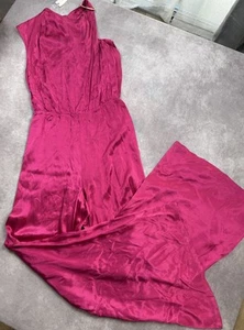 Tuta elegante donna Anthropologie rosa nuova con etichette taglia S gamba larga Corey Lynn Calter - Foto 1 di 19