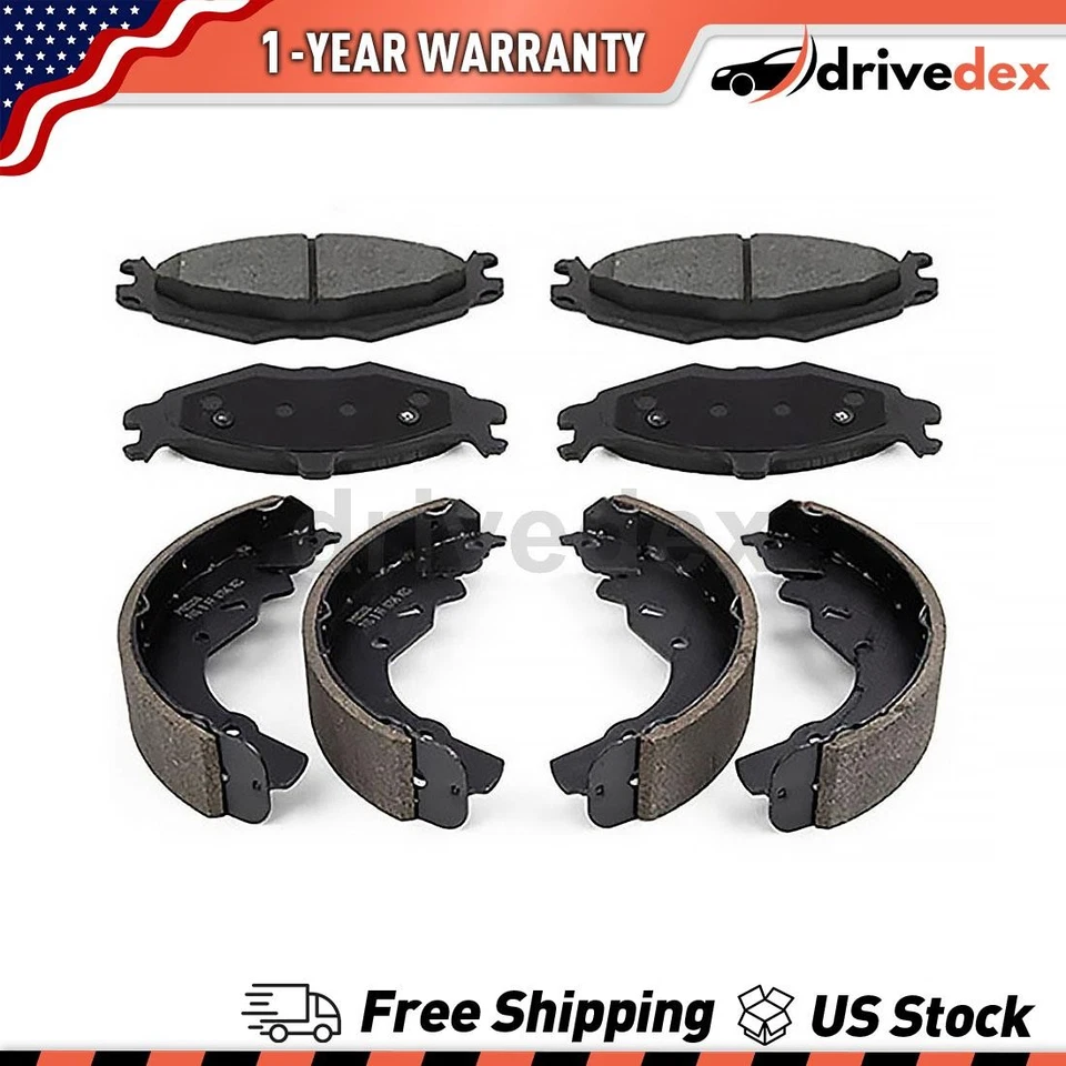 Pastilhas e sapatas de freio dianteiras traseiras semi-metálicas para 1984 1985 1986 1987 Dodge 600_DV - Imagem 1 de 4