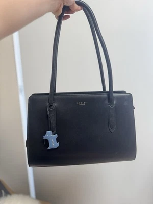 Radley London Liverpool Street Medium Zip-Top Shoulder Bag – Black Leather - image 1 of 4